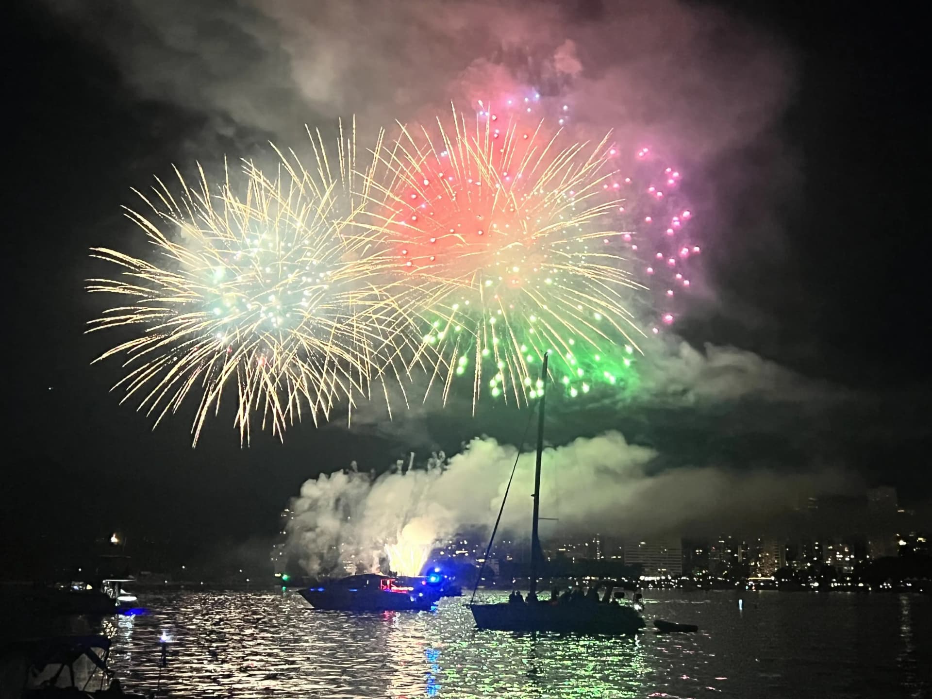 Guests celebrating on an Ocean Wave charter